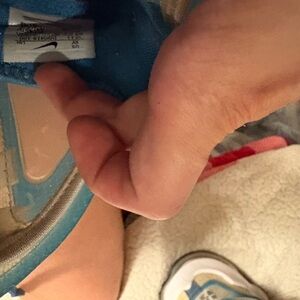 Nike lebrons blue and white youth